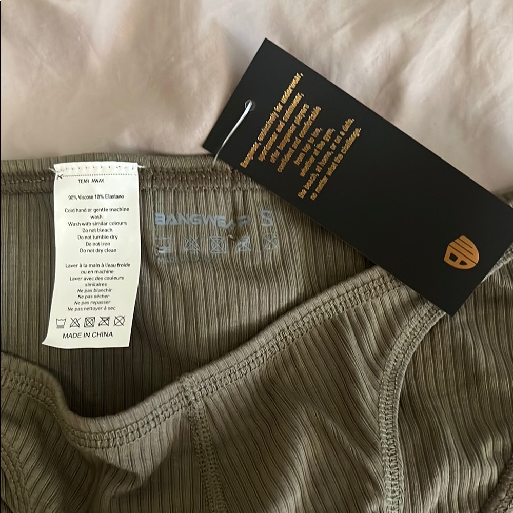 NWT | Bangwear Men’s ribbed olive green brief | Size Small - Picture 3 of 3